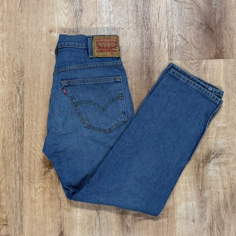 Levi's Medium Wash Straight Blue Jeans Men’s Size 30x30​ - Picture 6 of 7